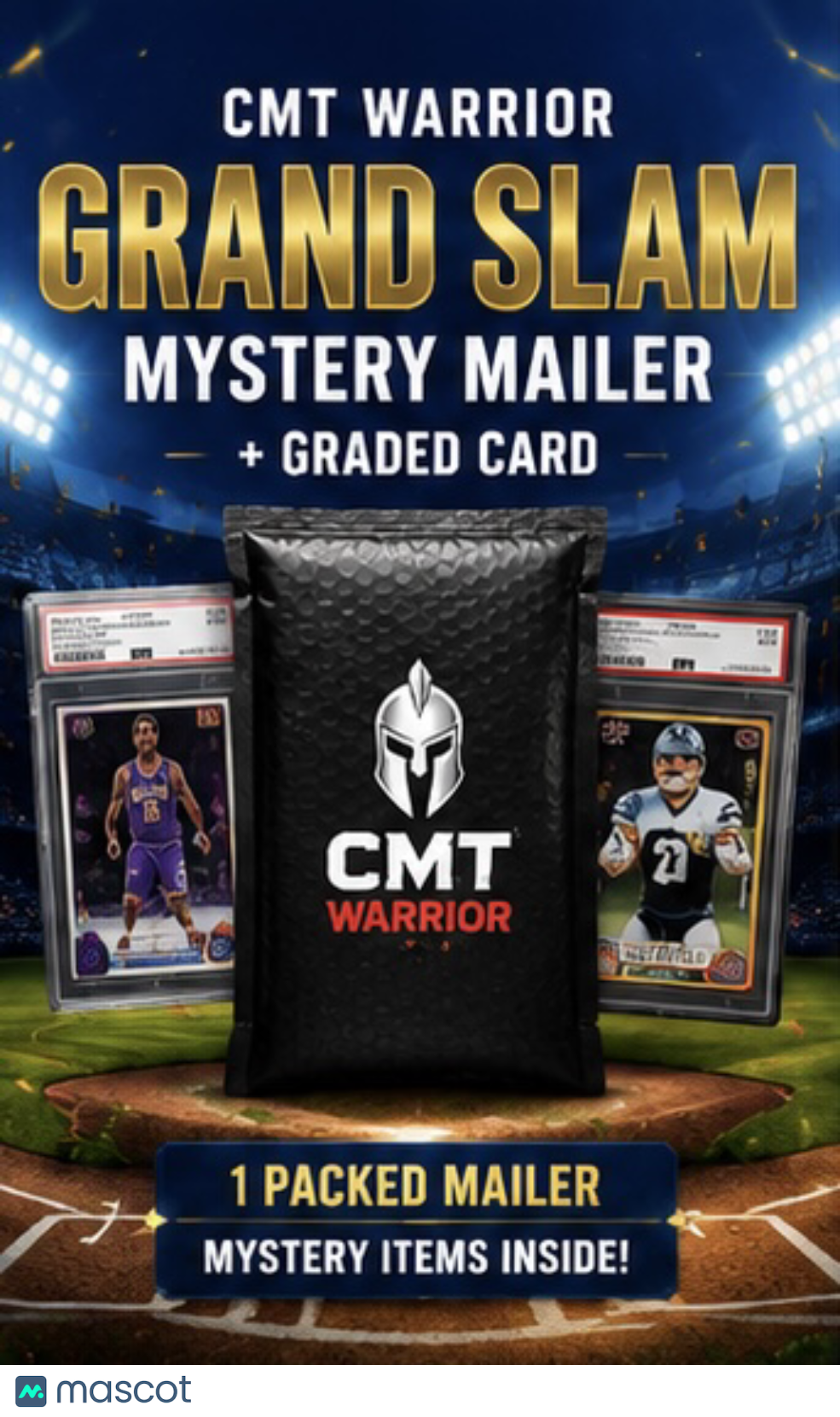 CMT Warrior Grand Slam Mystery Mailer + Graded Card